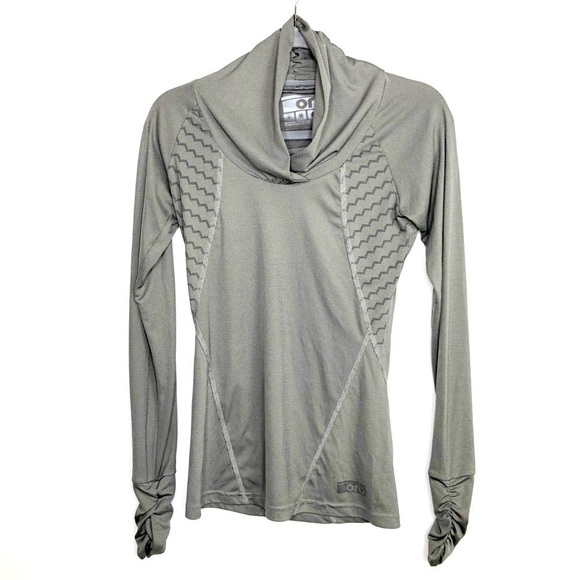 Orb Gray athletic long sleeve top - Picture 1 of 12